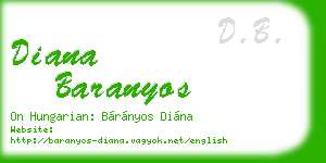 diana baranyos business card