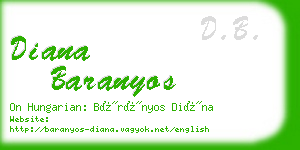 diana baranyos business card